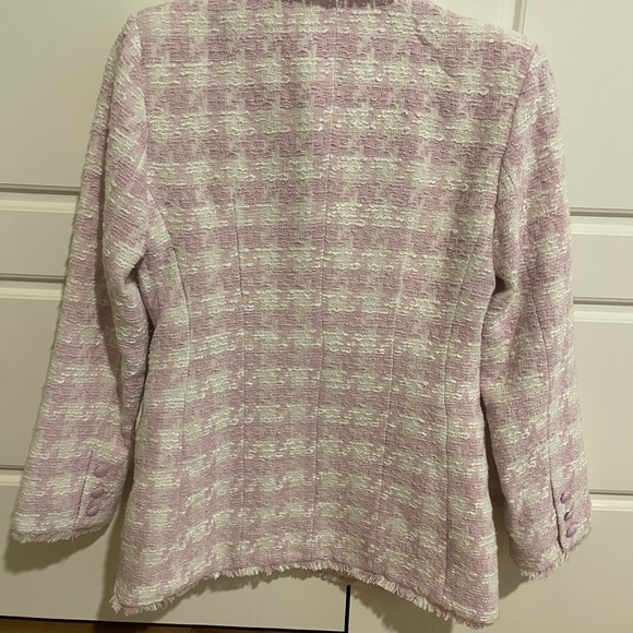 Steve Madden Women's Pink and White Tweed Blazer & Short Set - Picture 3 of 6